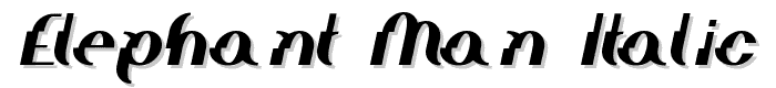 Elephant man Italic font